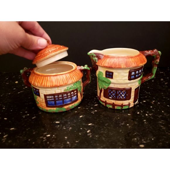 Beswick Ware Cottage Creamer and Sugar Bowl England Rare Vintage - Picture 4 of 16